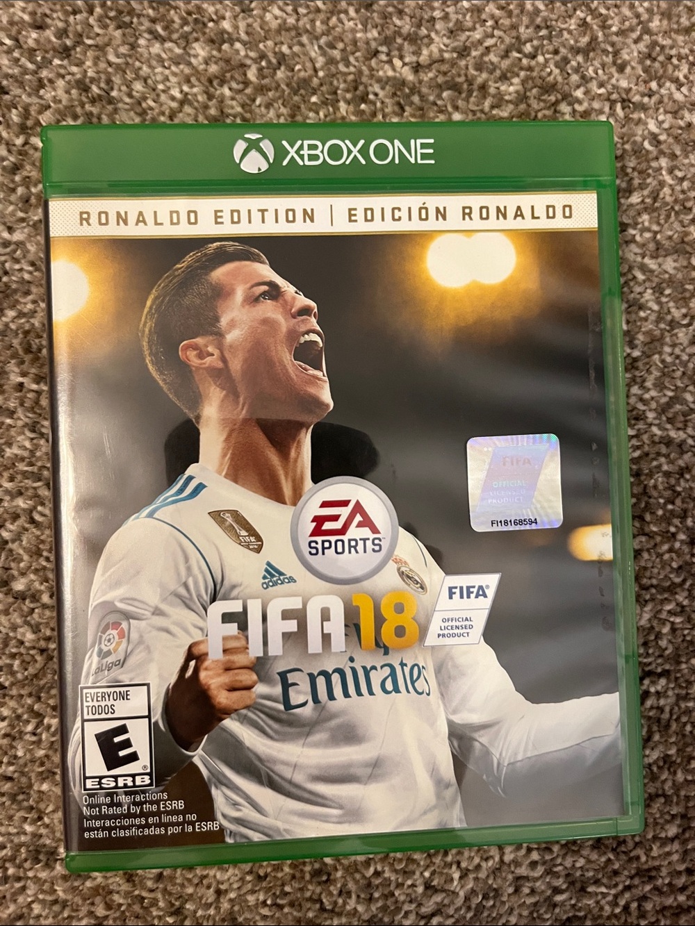 Microsoft Xbox One FIFA 18 Ronaldo Edition - Green and White no scratches